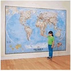 3-Pieces Wall Mural Map