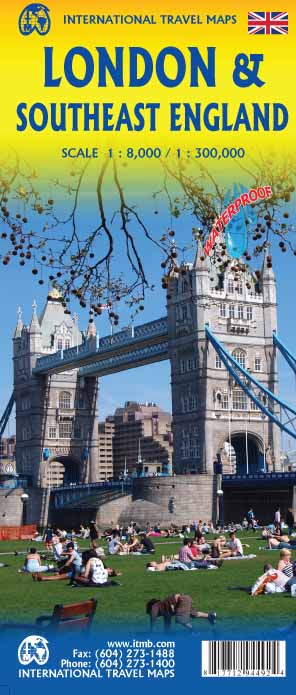 1. London & Southeast England Travel Map WP 1:8k/1:300k 2017 ed