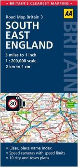 GB03: South East England 1:200K AA ROAD MAP