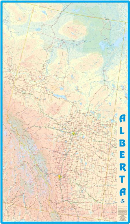 1. Alberta Wall Map 1:1,000,000
