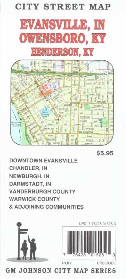 (image for) Evansville, Owensboro, Henderson (IN-KY) GMJ Street Map