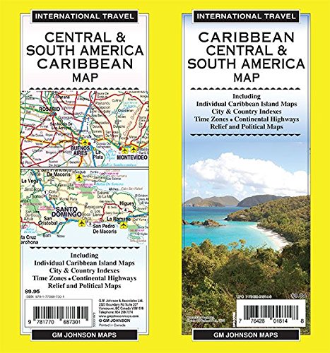 Caribbean / Central & South America Travel Map