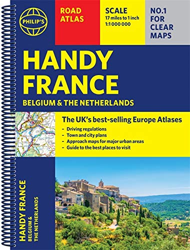 Philip's Handy Road Atlas France, Belgium and The Netherlands