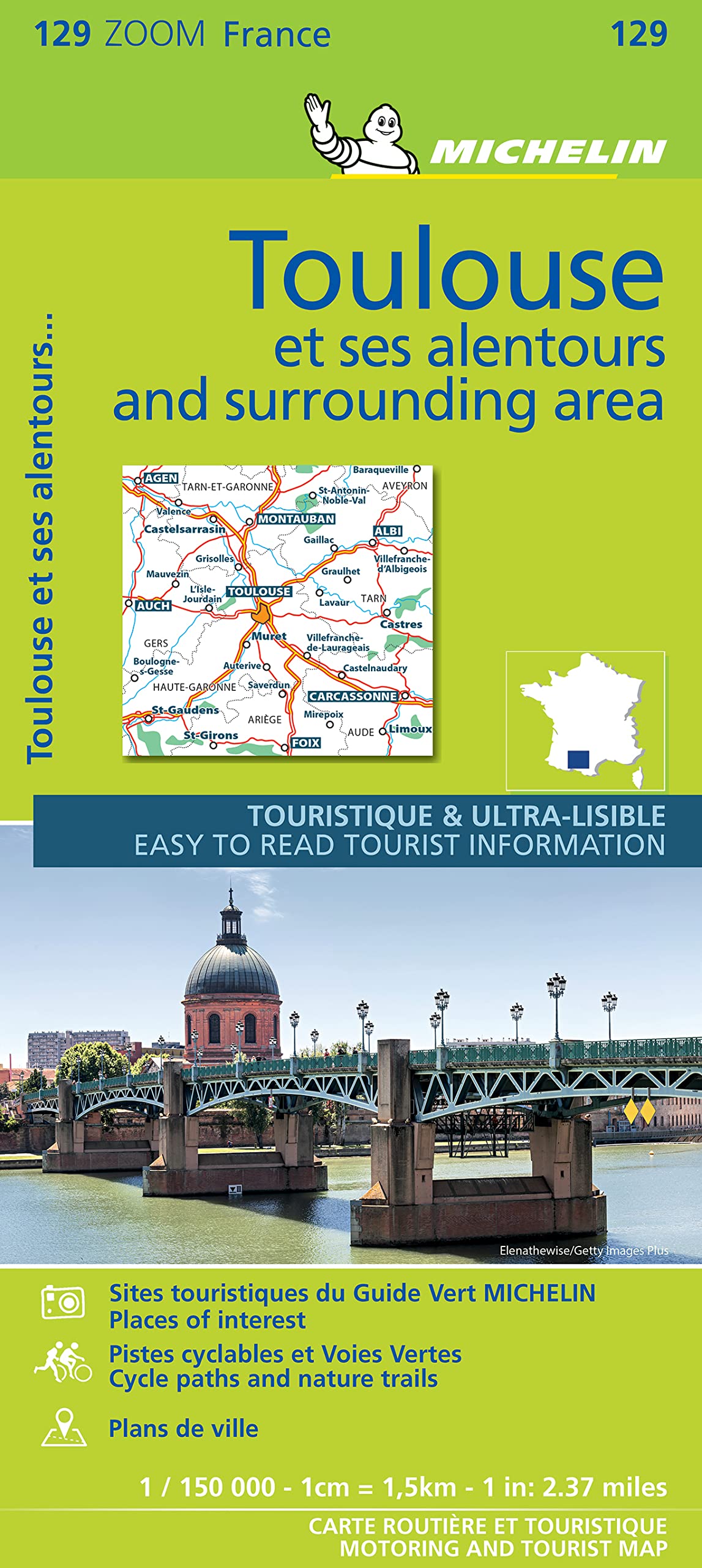 129- Toulouse - Zoom France Michelin Map