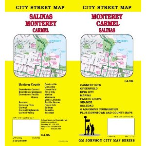 Monterey, Carmel and Salinas, CA Street map GMJ