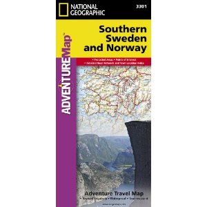 Southern Sweden and Norway Adventure Map Natg