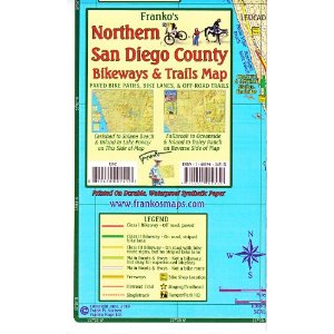 Southern San Diego County Franko's Bikeways & Trail Map