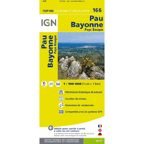 166 - Pau/Bayonne 1: 100,000