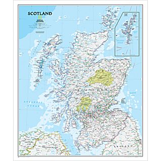 Scotland 36"x30" NG Classic Wall Map