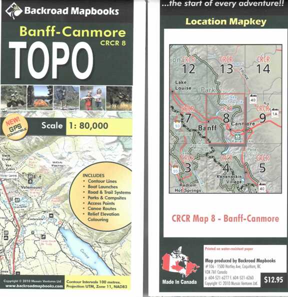 CRCR08 Banff-Canmore Topo 1: 80,000