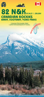 0. Canadian Rockies 82J/82K/82N/82O Travel Ref Map 1:250K-2013