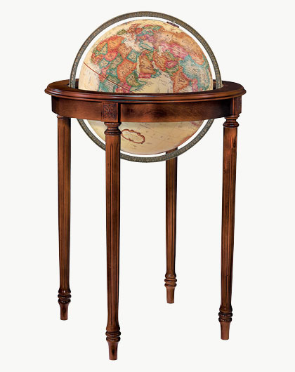 Regency 16" Globe, antique, floor, wood