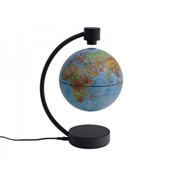 Globe 6" (15cm) Levitating Globe Political Light Blue