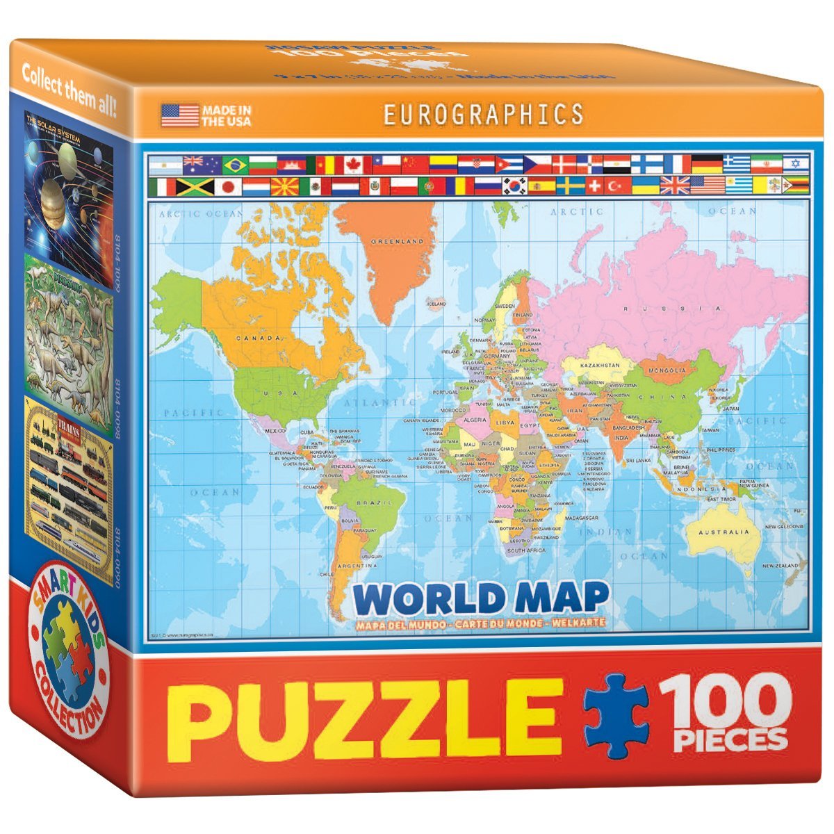World Map for Kids, 100 pieces - Eurographics