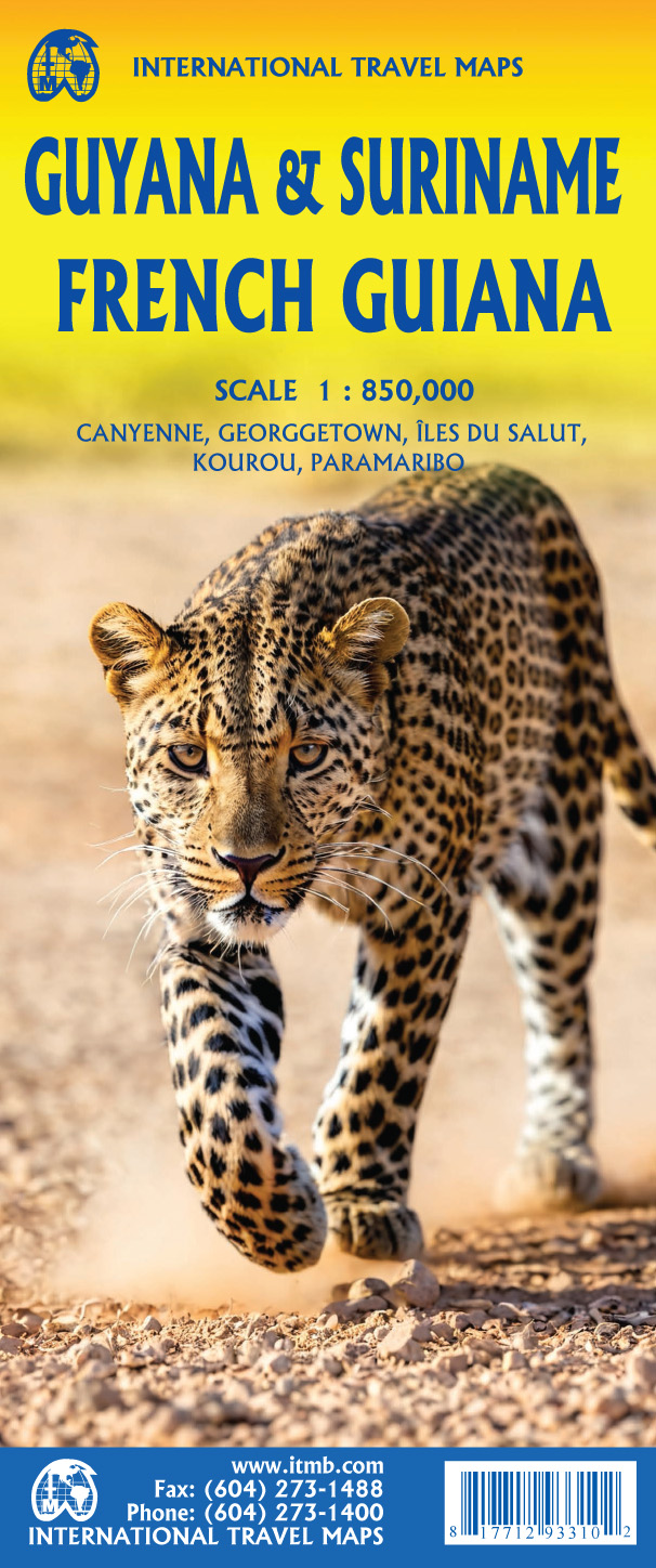 (image for) 1. Guyana/Suriname/French Guiana Travel Map 1:850k- 2026 edi