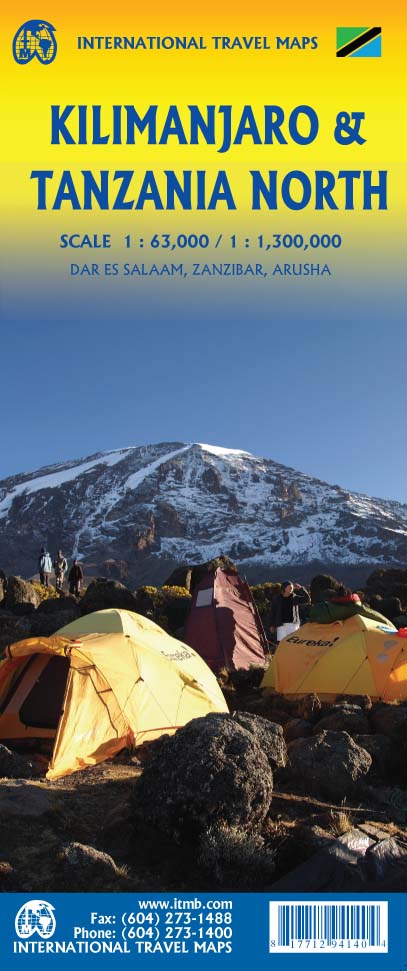 1. Kilimanjaro & Tanzania North Travel Map 1: 63,000/1,300,000