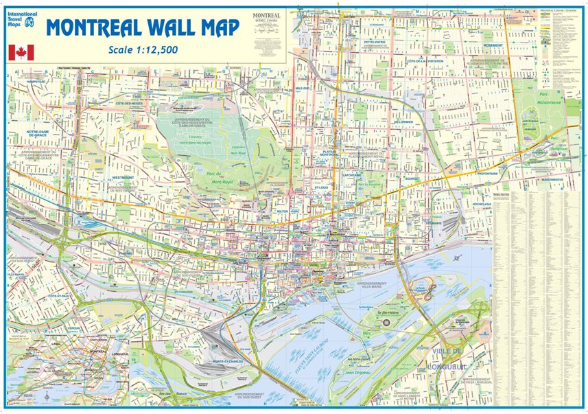 1. Montreal Wall Map 1:12,500