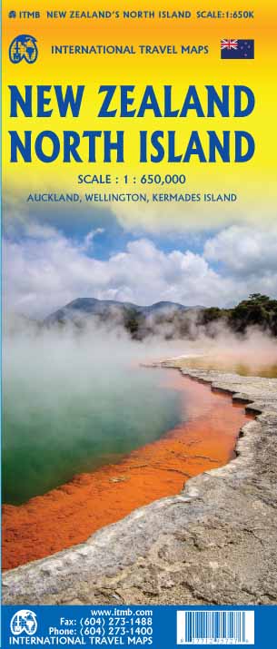 1. New Zealand North Island Travel Reference Map 1st Ed. 2020