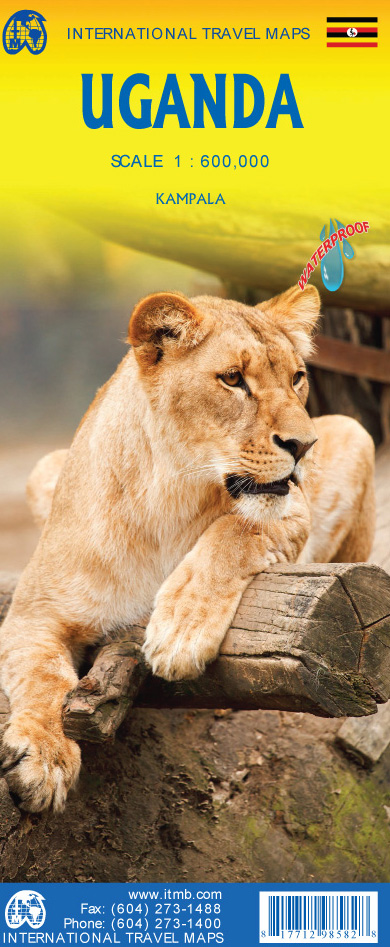 (image for) 1. Uganda Travel Reference Map 8th Ed. (Waterproof) 2025