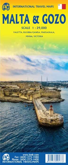 1. Malta & Gozo Travel Reference Map 3rd Ed. 2020 1:29,000