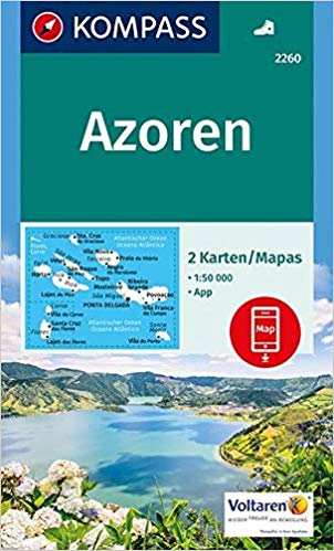 Azore Hiking Map 1:50K Portugal set of 2 maps