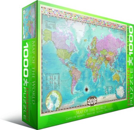Map of The World Puzzle (1000-Piece) Blue Ocean by Eurographics