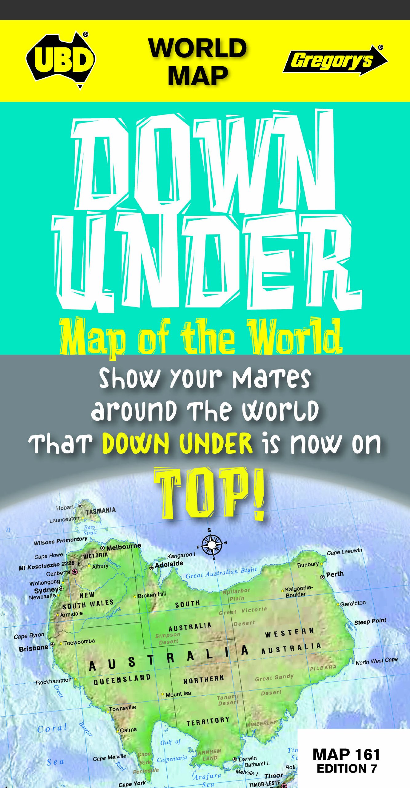 Down Under Map of the World - Map 161 (UBD Gregory's)