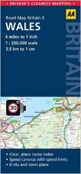 GB06: Wales 1:200K AA ROAD MAP