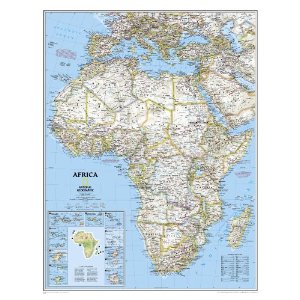 Africa Wall Map Natg 24x31"