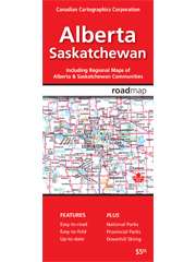 Alberta / Saskatchewan Provincial Road Map