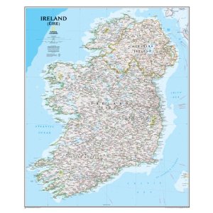 Ireland Wall Map Classic Style - National Geographic