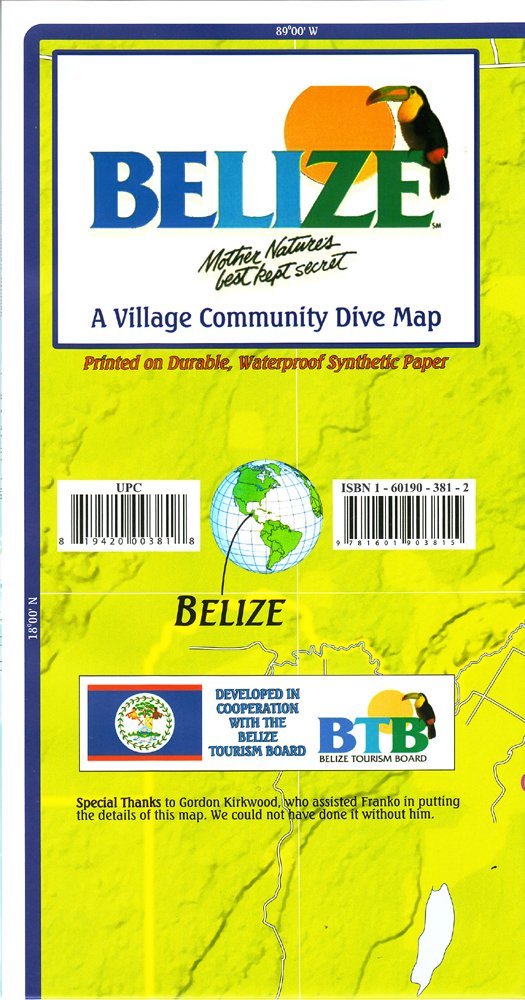Belize Guide and Dive Map - Franko