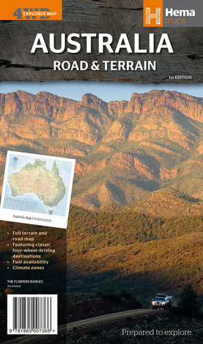 Australia Road and Terrain Map 2014: HEMA