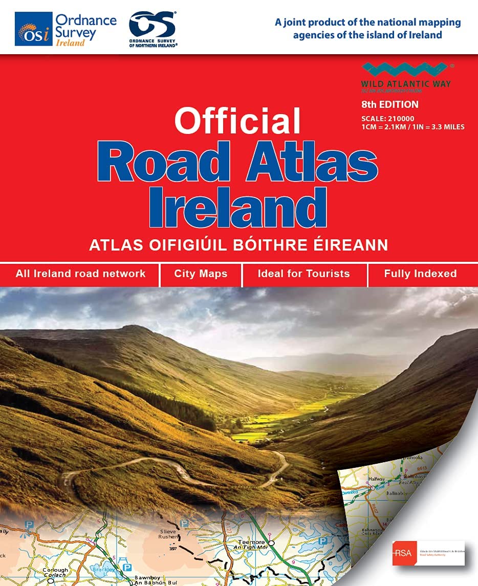 Ireland Official Road Atlas Spiral - OS - 2021