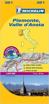 Italy- Piemonte, Valle D'Aosta Michelin Map 351 - 2018 edi