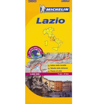 360 Lazio Michelin Map