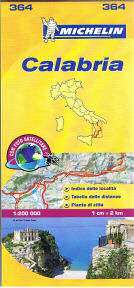 364 Calabria Michelin Map Italy
