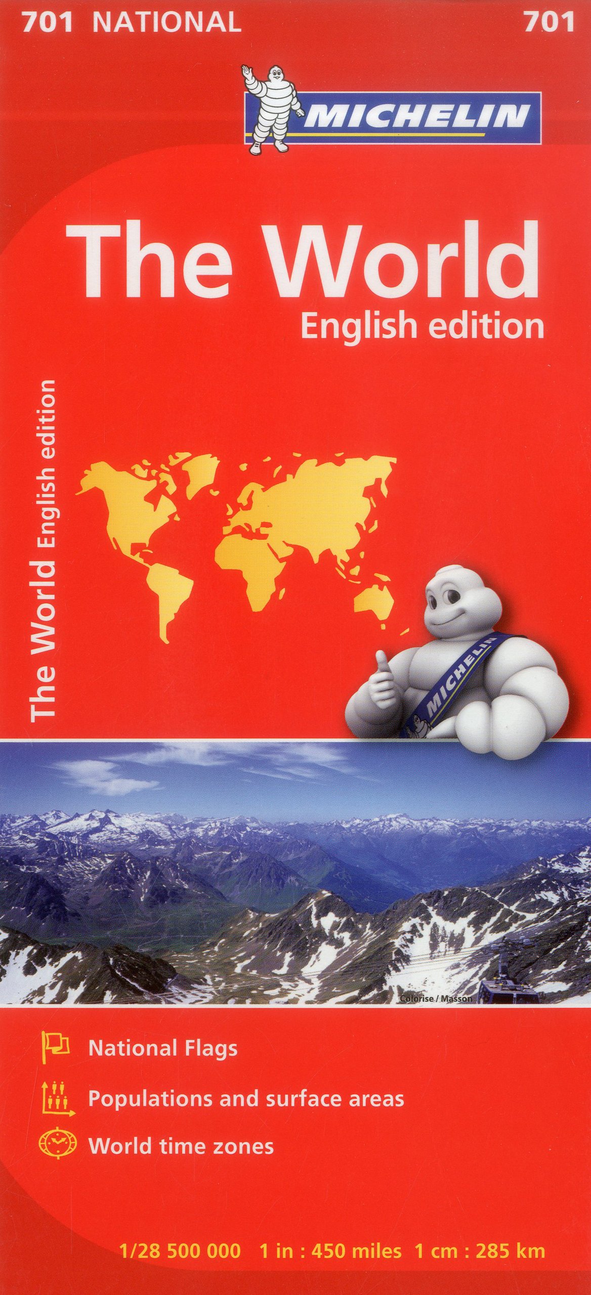 701- Michelin Map The World Map Folded