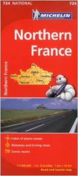 724 Northern France Michelin Map