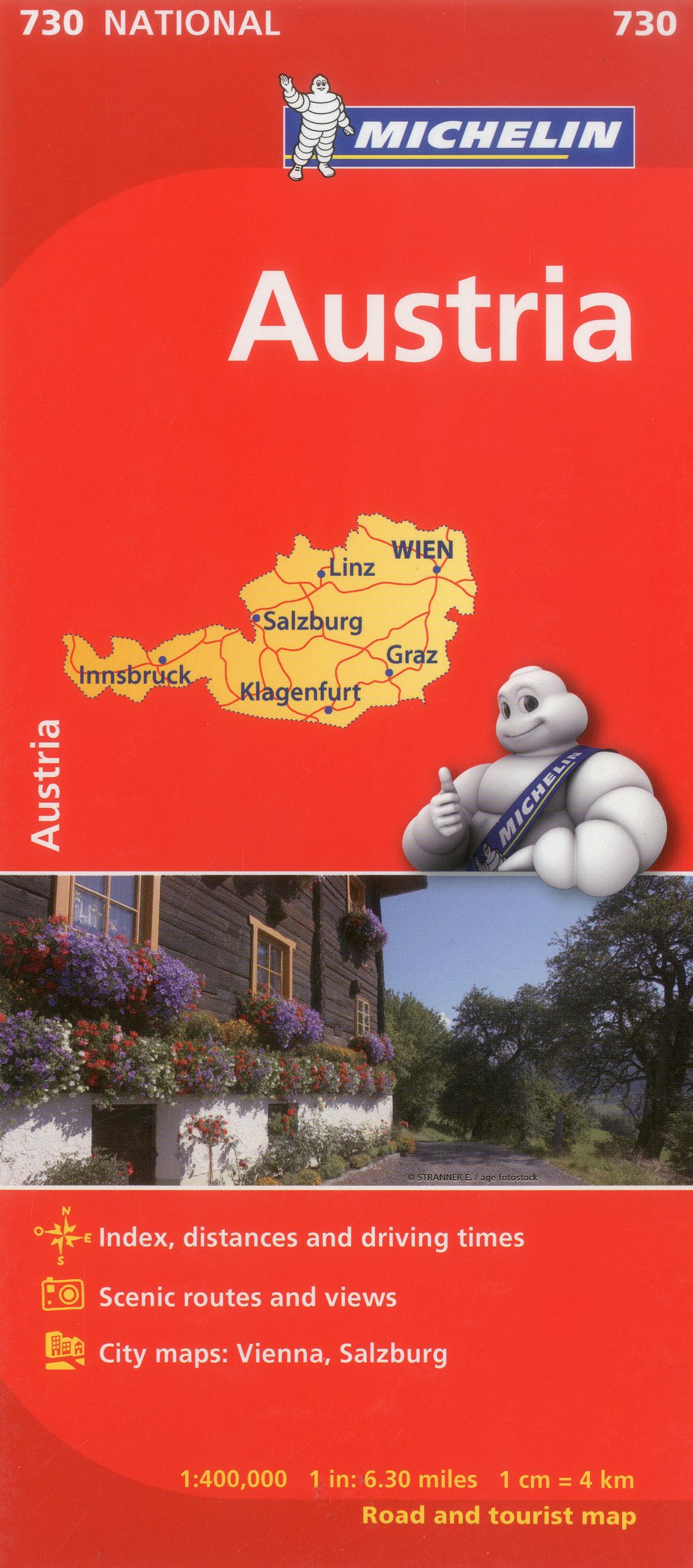 730- Austria Michelin Map 1:400K- 2023 edi