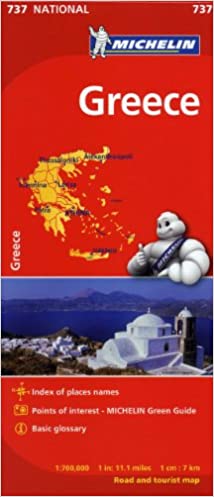 737 Greece Road Map Michelin 1:700K- 2022edi