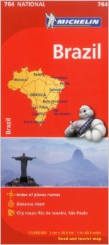 (image for) 764 Brazil Road Map Michelin 1:3.850T- 2017edi