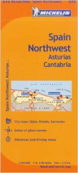572- Spain NorthWest - Asturias/ Cantabria Michelin Road Map