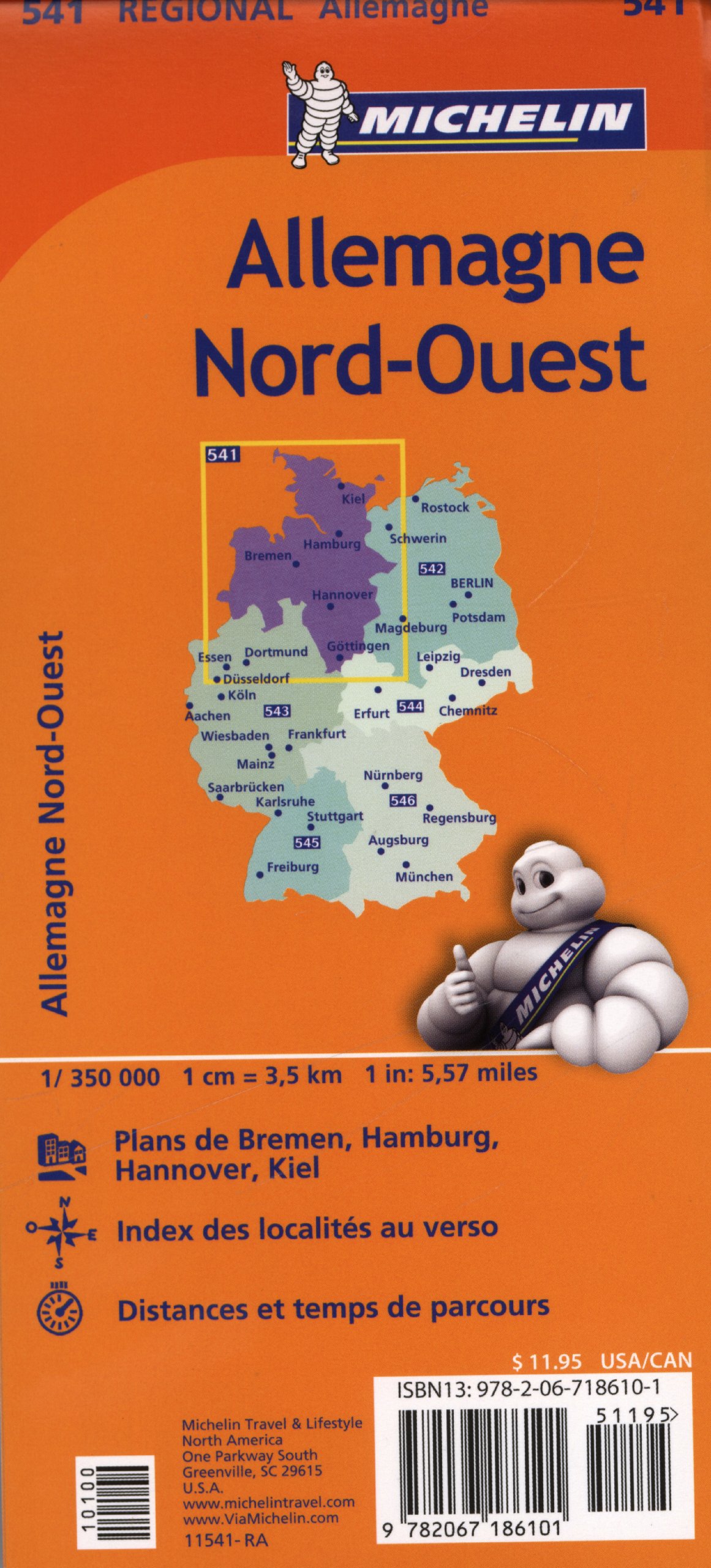 541 Germany Northwest Map Michelin