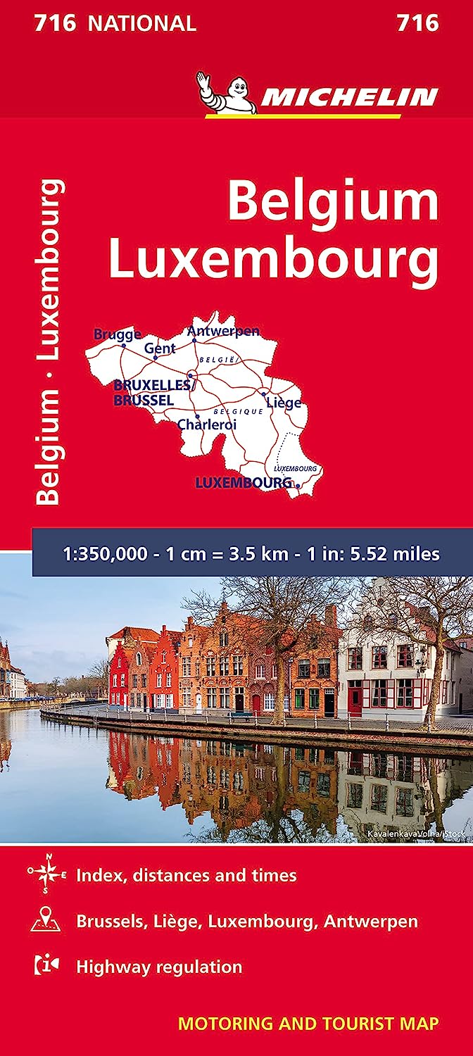 716 - Belgium, Luxembourg Road Map - Michelin - 2023
