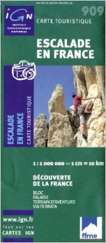 France Natural Climbing Sites 1:1M- IGN