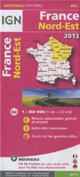 France North East IGN-2013 1:350.000- #802