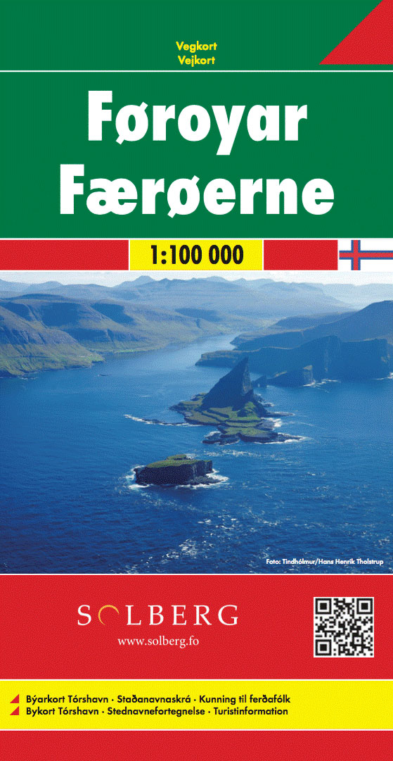 Faroe Islands Road map 1:100,000-2022