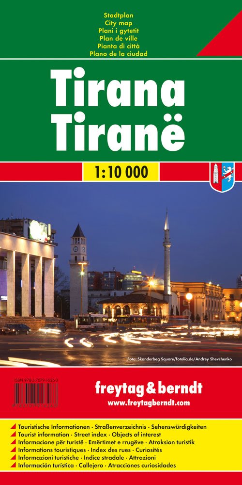 Tirana (Albania) City Map (FB) 1:10,000