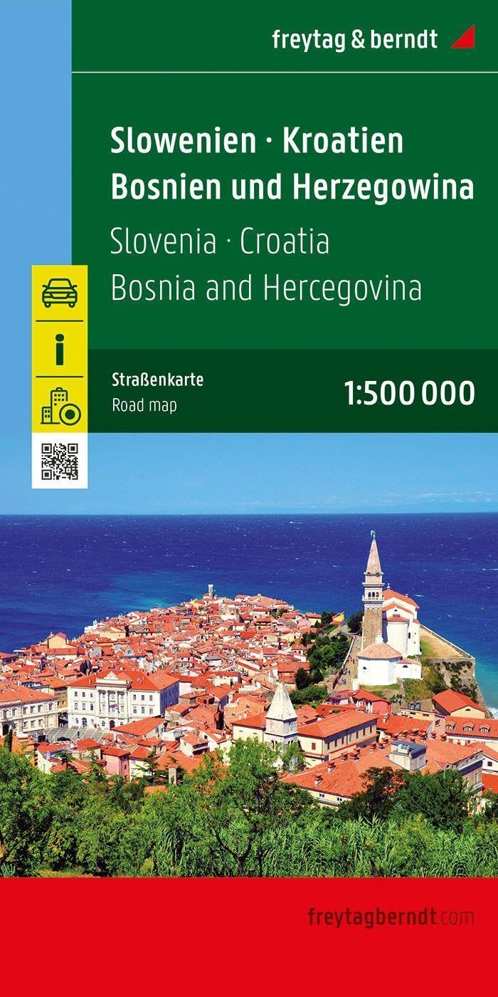 Slovenia/Croatia/Bosnia-Herzegovina Road Map FB 1:500k - 2024ed
